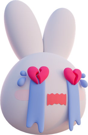 Crying Broken Hearts  3D Icon