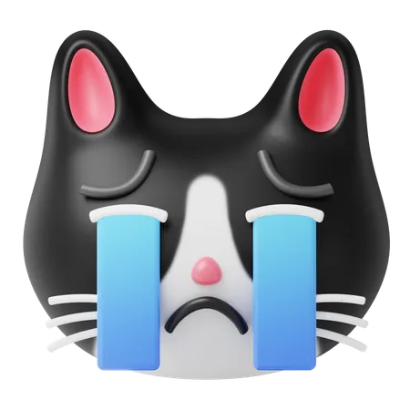 Crying Cat  3D Icon