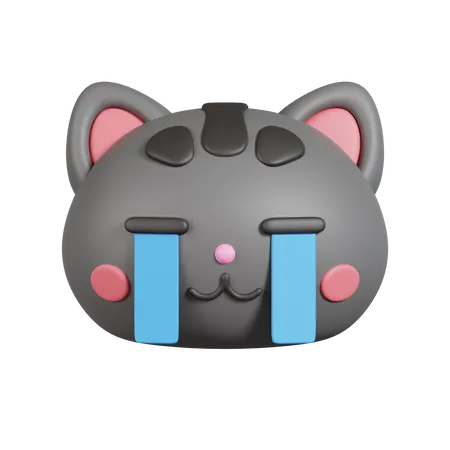 Crying Cat Emoji  3D Emoji