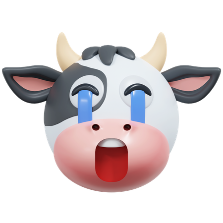 Crying Cow  3D Icon