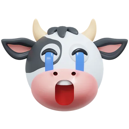 Crying Cow  3D Icon