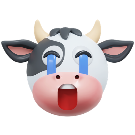 Crying Cow  3D Icon