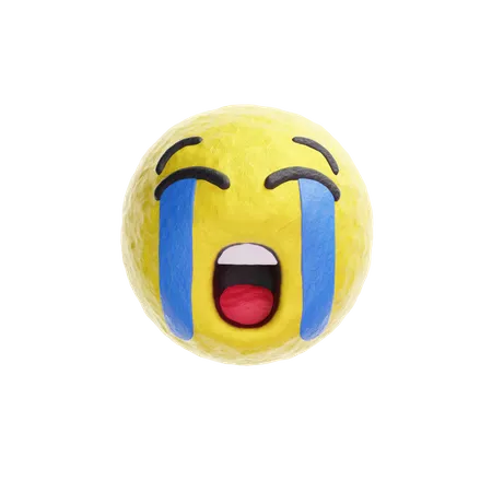 Crying Emoji  3D Logo