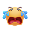 3d crying emoji logo