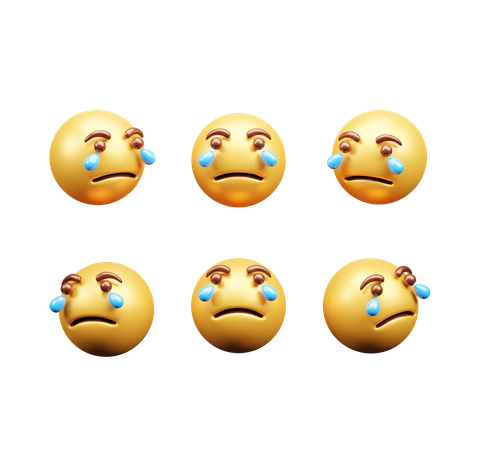 Crying expression 3D Icon