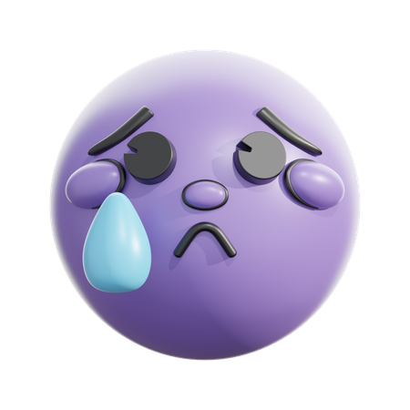 Crying face  3D Icon