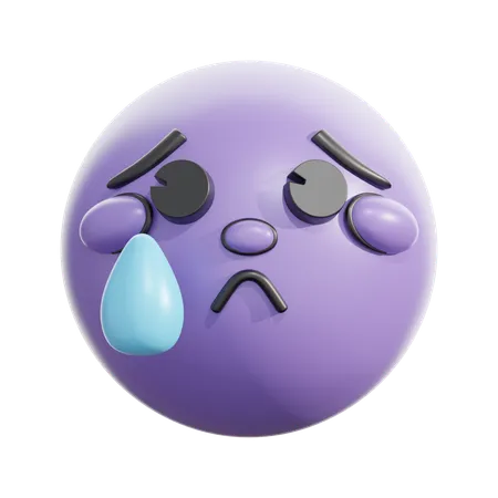 Crying face  3D Icon