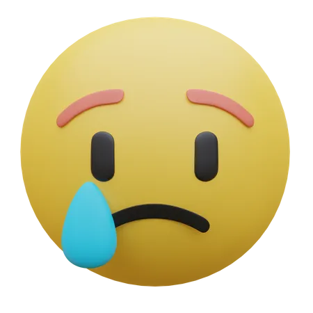 Crying Face Crying Emoji 3 D Icon Illustration 3D Icon