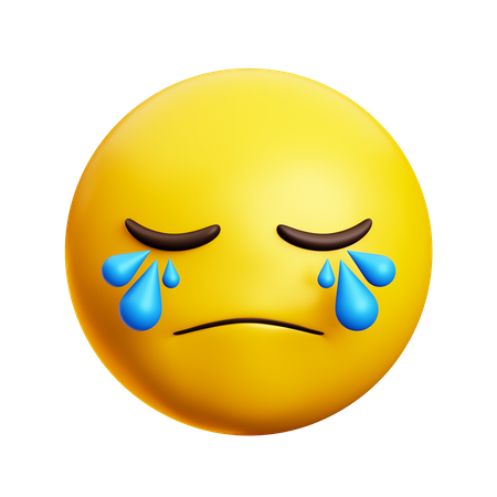 Crying Face With Closed Eye And Tears  3D Icon