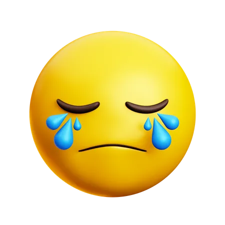 Crying Face With Closed Eye And Tears  3D Icon