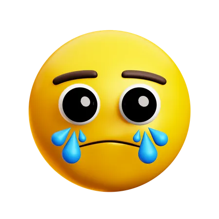 Crying Face With Tears  3D Icon