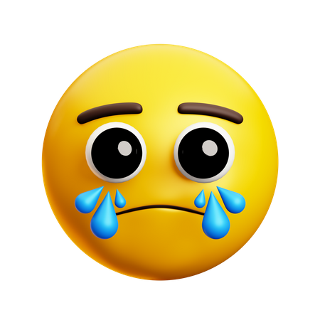 Crying Face With Tears  3D Icon