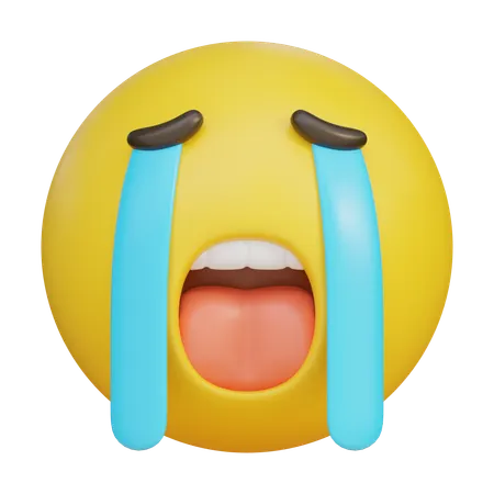 Crying Face With Tears Emoji Emoticon  3D Icon