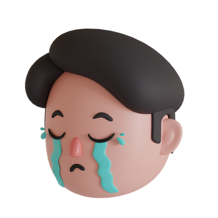 Crying man  3D Icon