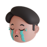 crying man emoji 3d