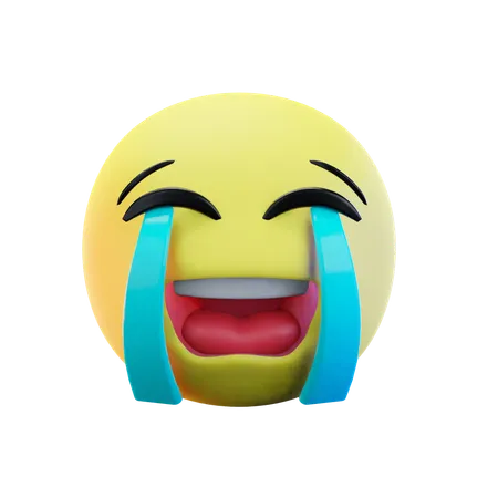 3 D Render Sad Tears Crying Out Loud Emoji 3 D Illustration 3D Icon