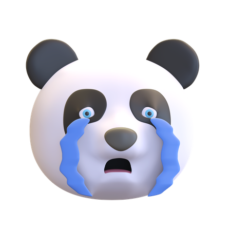 Crying panda  3D Emoji