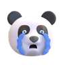 crying panda 3d illustration
