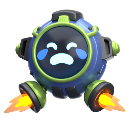 Crying Robot  3D Icon