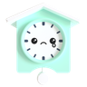3d crying wall clock logo