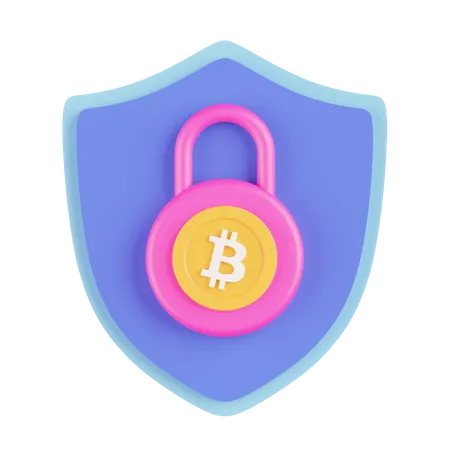 Cryptage Bitcoin  3D Icon