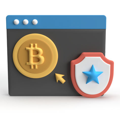 Cryptage Bitcoin  3D Icon