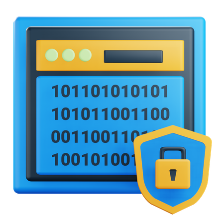 Cryptage des données  3D Icon