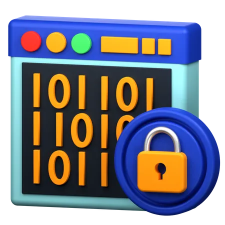 Cryptage des données  3D Icon