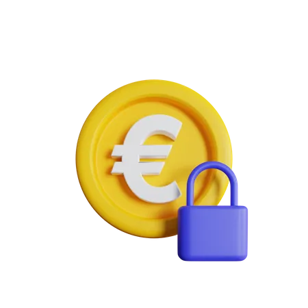 Euro crypté  3D Icon