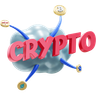 crypto sticker 3d images
