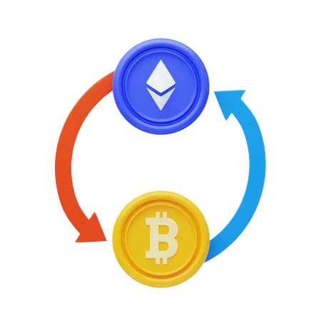 Échange crypto-crypto  3D Icon