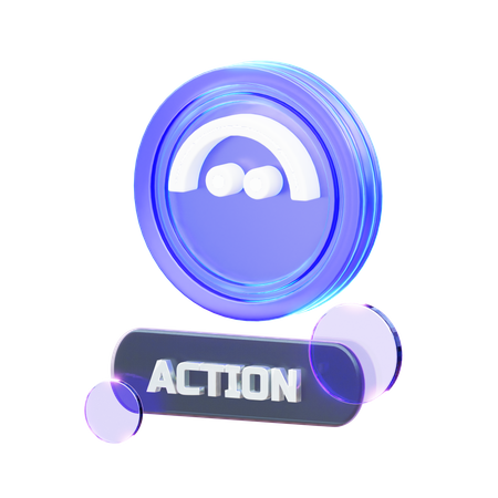 Crypto Action 3D Icon