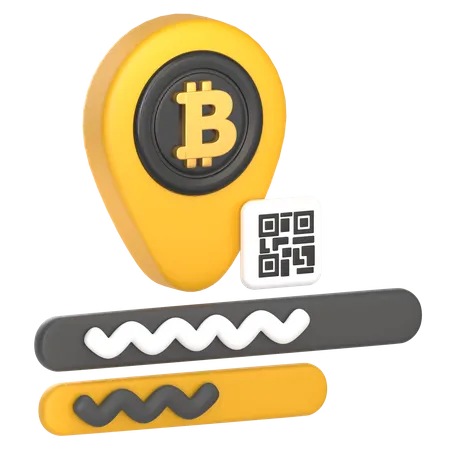 Adresse du portefeuille Bitcoin  3D Icon