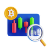 3d crypto analysis logo