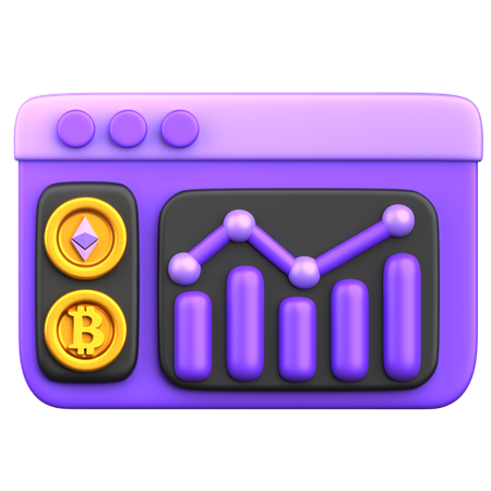 Crypto analytics  3D Icon
