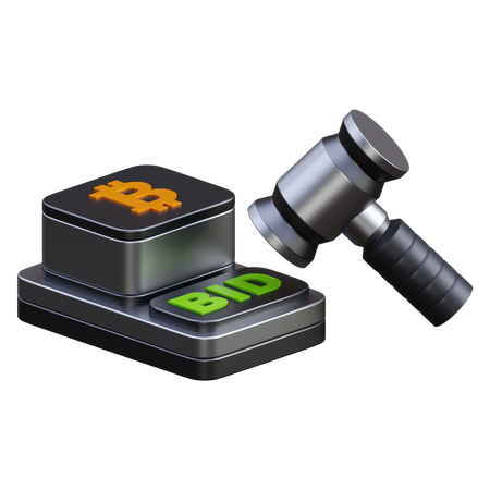 Crypto Auction  3D Icon