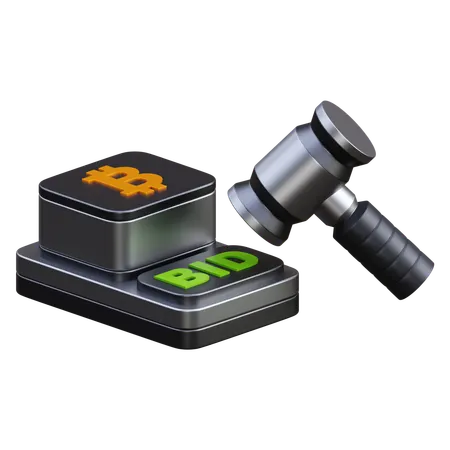 Crypto Auction  3D Icon