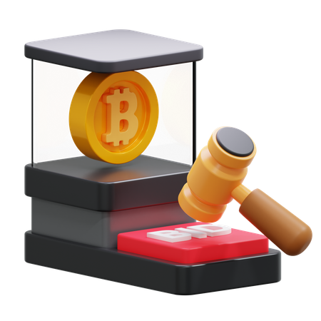 Crypto auction  3D Icon