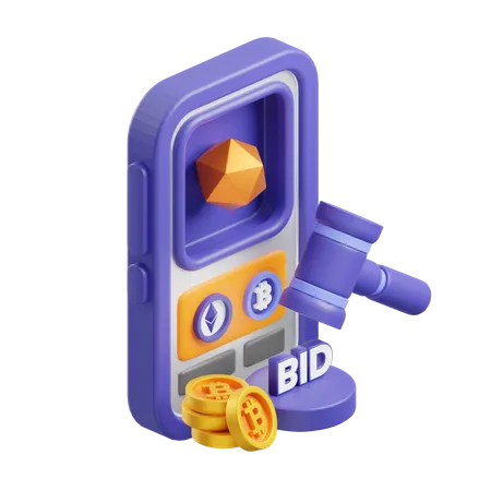 Crypto Auction 3D Icon