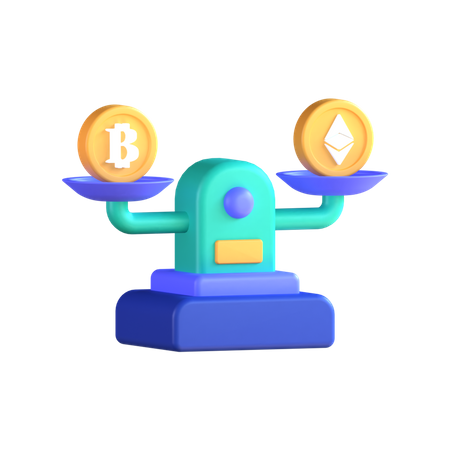 Crypto Balancing  3D Icon