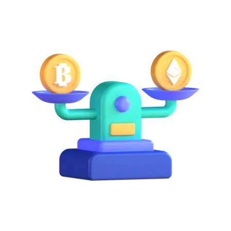 Crypto Balancing  3D Icon