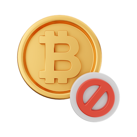 Crypto Ban  3D Icon