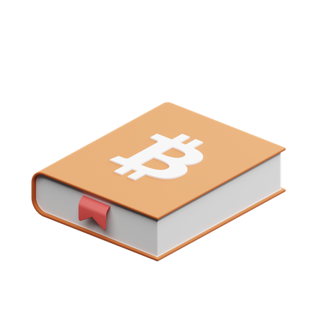 Crypto Bitcoin Book 3D Illustration