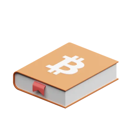 Crypto Bitcoin Book 3D Illustration