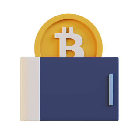 Crypto Bitcoin Wallet  3D Icon