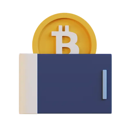 Crypto Bitcoin Wallet  3D Icon