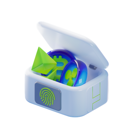 Crypto Box  3D Icon