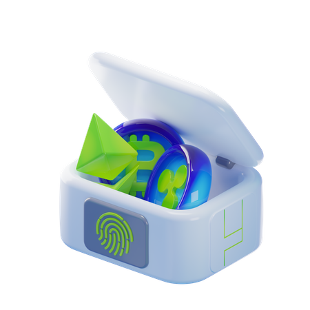 Crypto Box  3D Icon