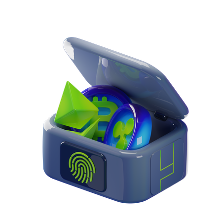 Crypto Box  3D Icon