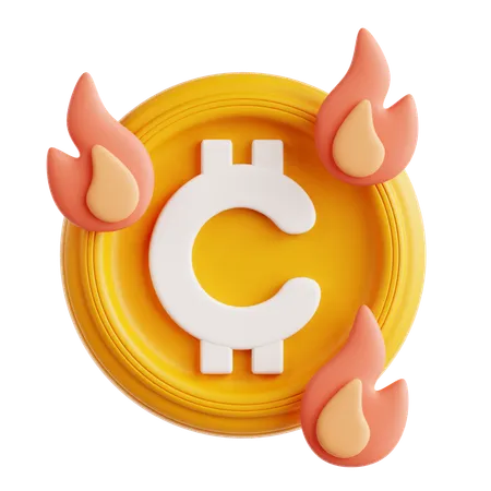 Crypto Burn  3D Icon